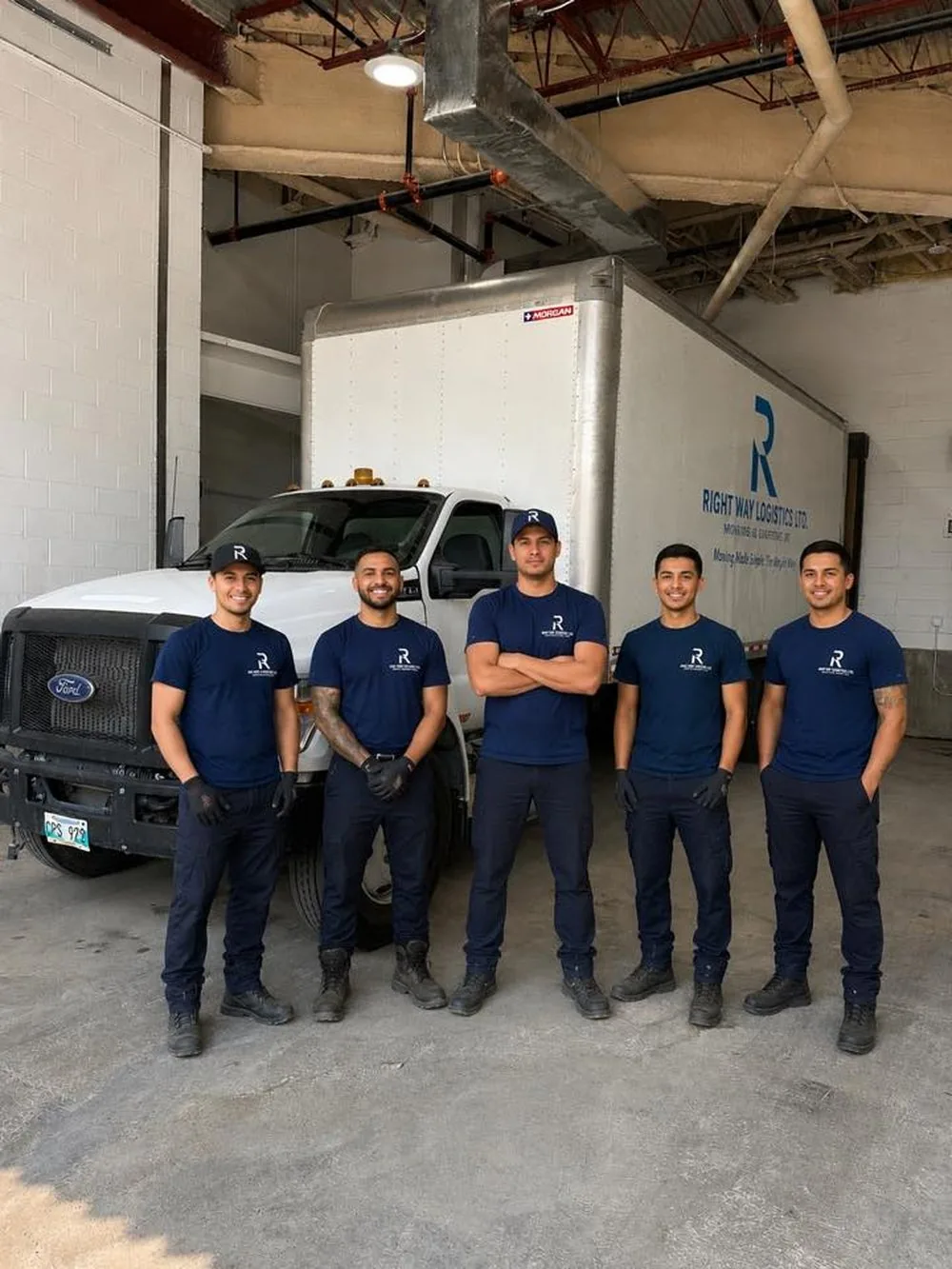 The Right Way Logistics moving crew with a company truck in Winnipeg